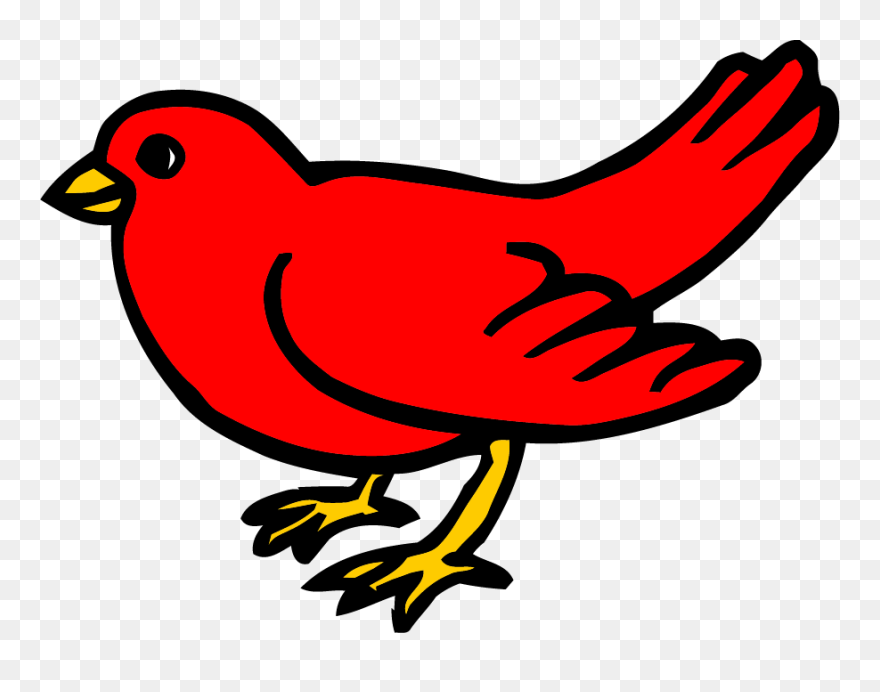 Transparent Red Bird Clipart - Bird Clip Art - Png Download