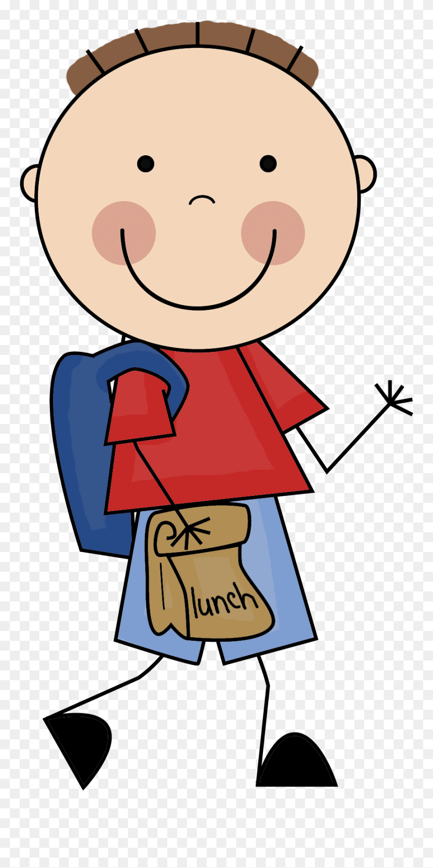 Student Clip Png, Hd Png Download - Kid With Backpack Clipart Transparent Png