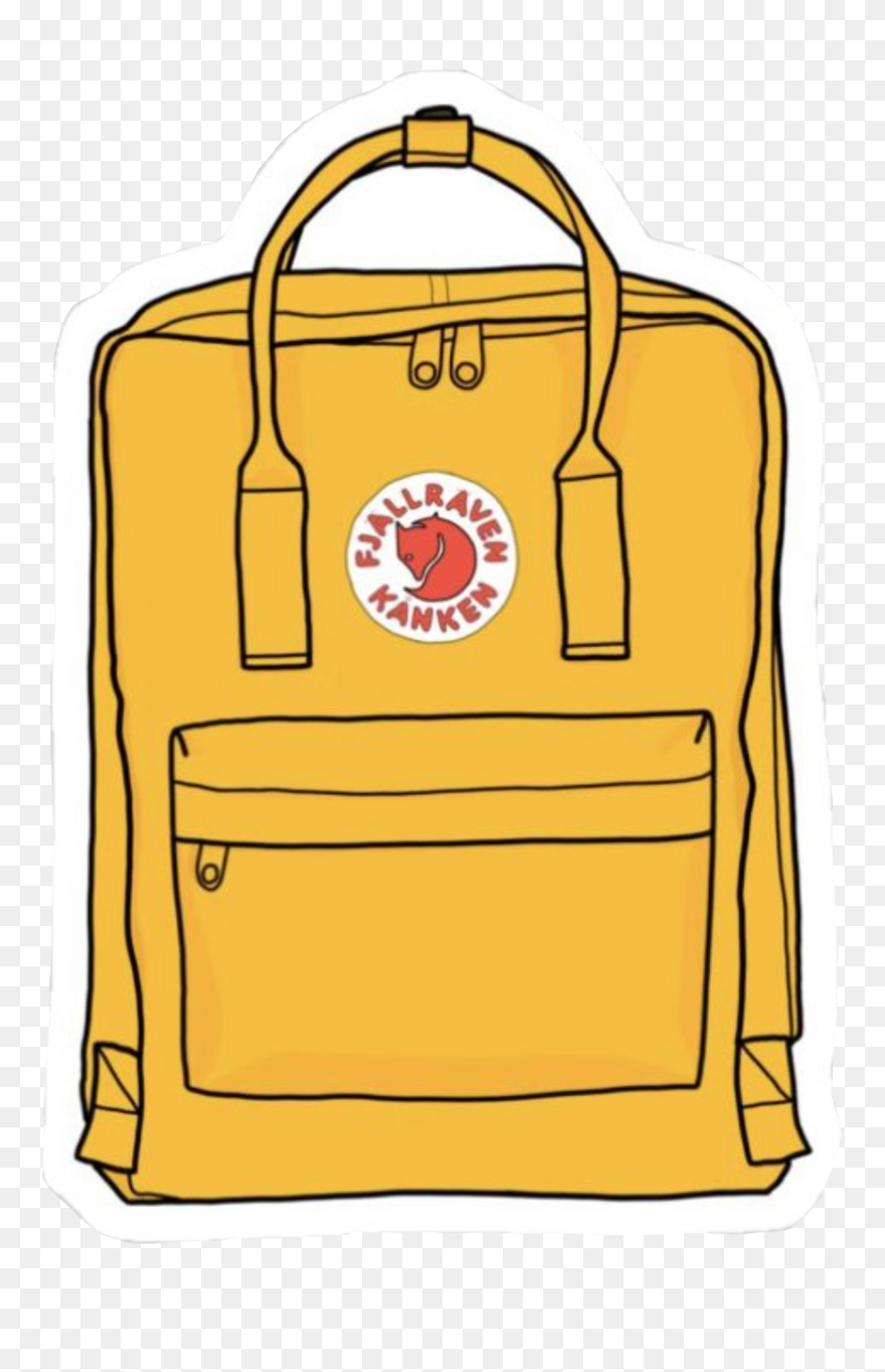 Vsco Backpack Clipart - Aesthetic Yellow Vsco Sticker - Png Download