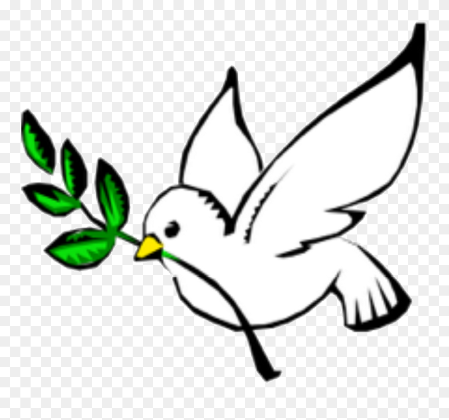 Columbidae Doves As Symbols Peace Olive Branch Clip - God The Holy Spirit Symbol - Png Download