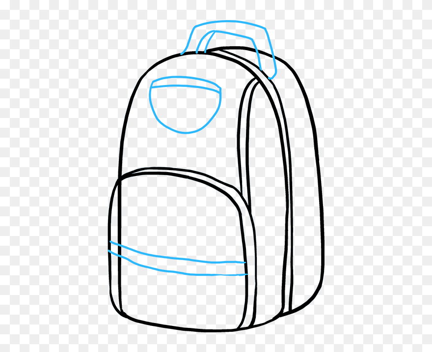 Easy To Draw Backpacks Clipart