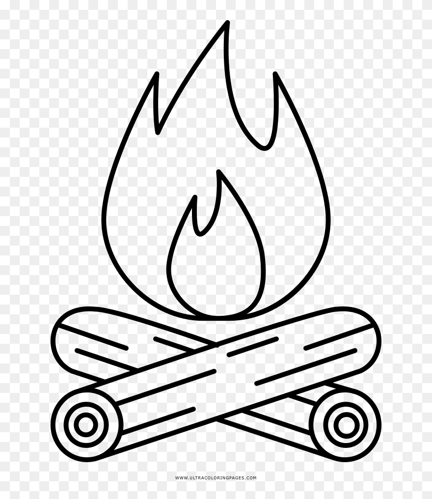 Coloring Book Coloring Book Campfire Page Ultra Pagese - Line Art Clipart