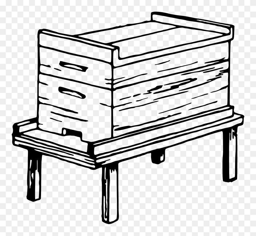 Beehive - Omalovánky Včelí Úl Clipart