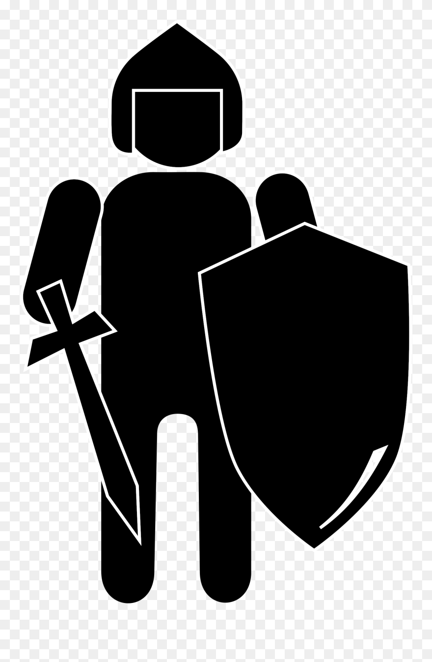 Clipart Knight - Clipart Knight - Armor Of God Silhouette - Png Download