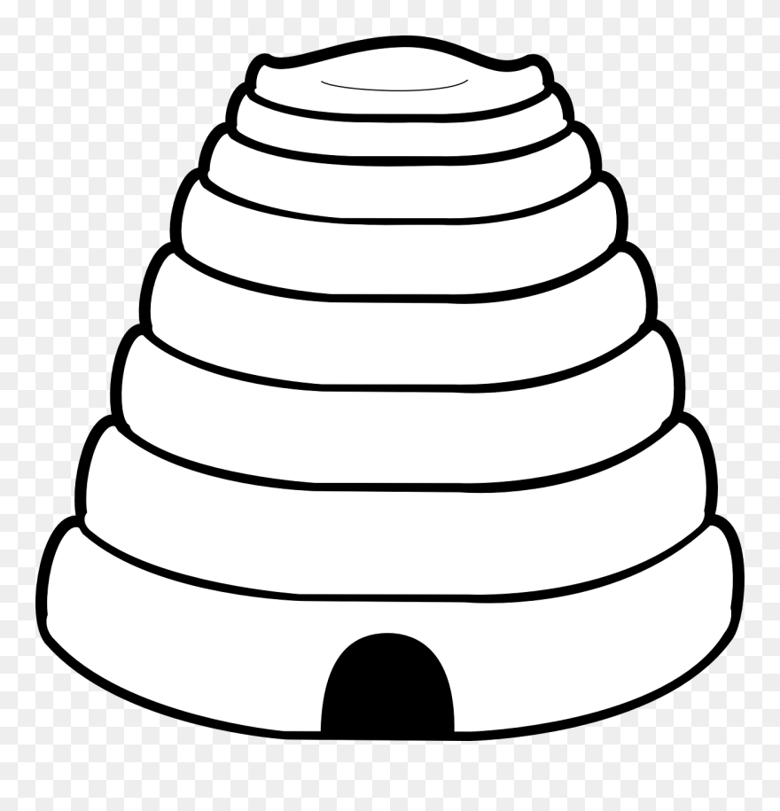Bee Hive Coloring Page Clipart