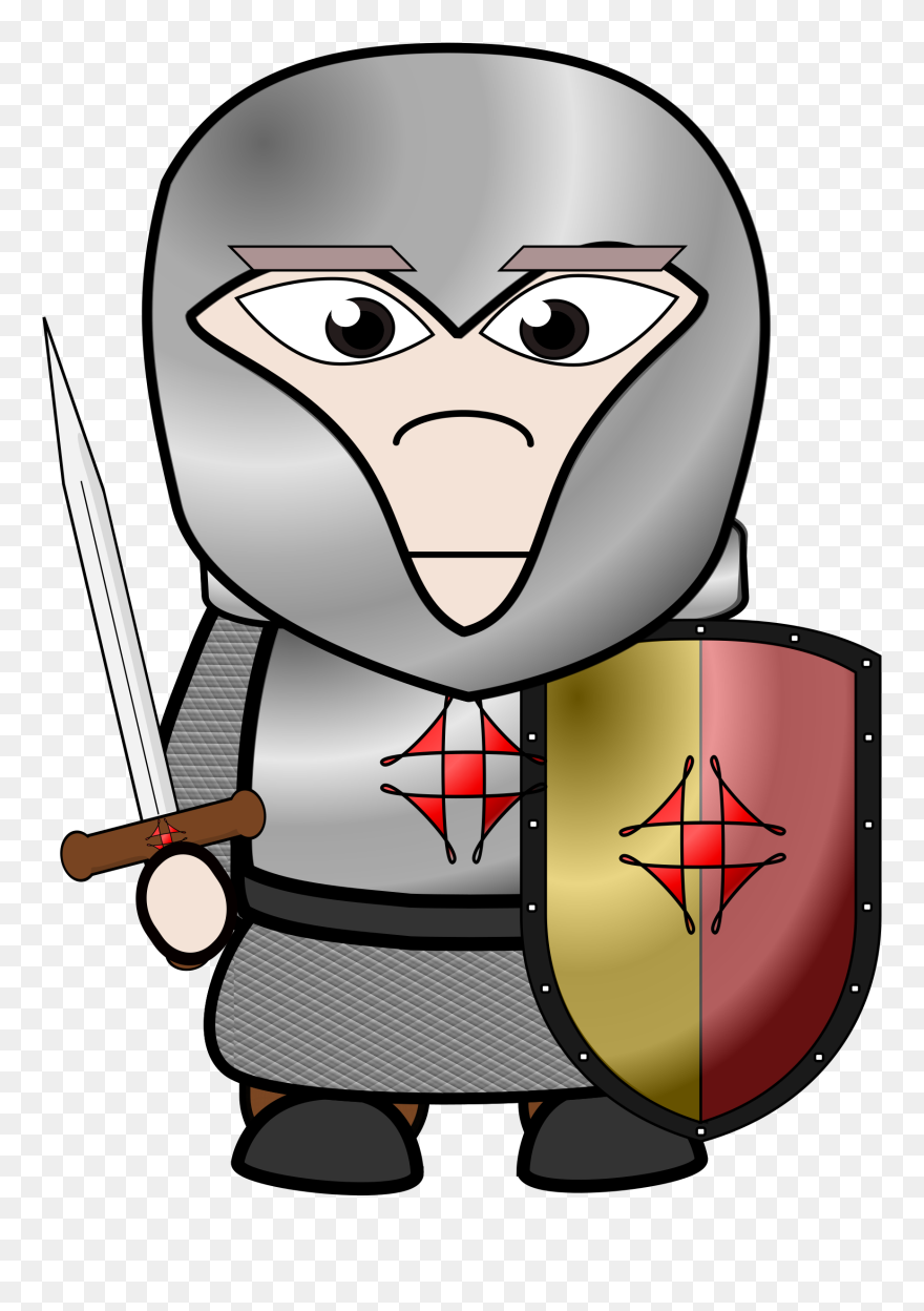 Cartoon Knight Image - History School Subject Flashcard Clipart