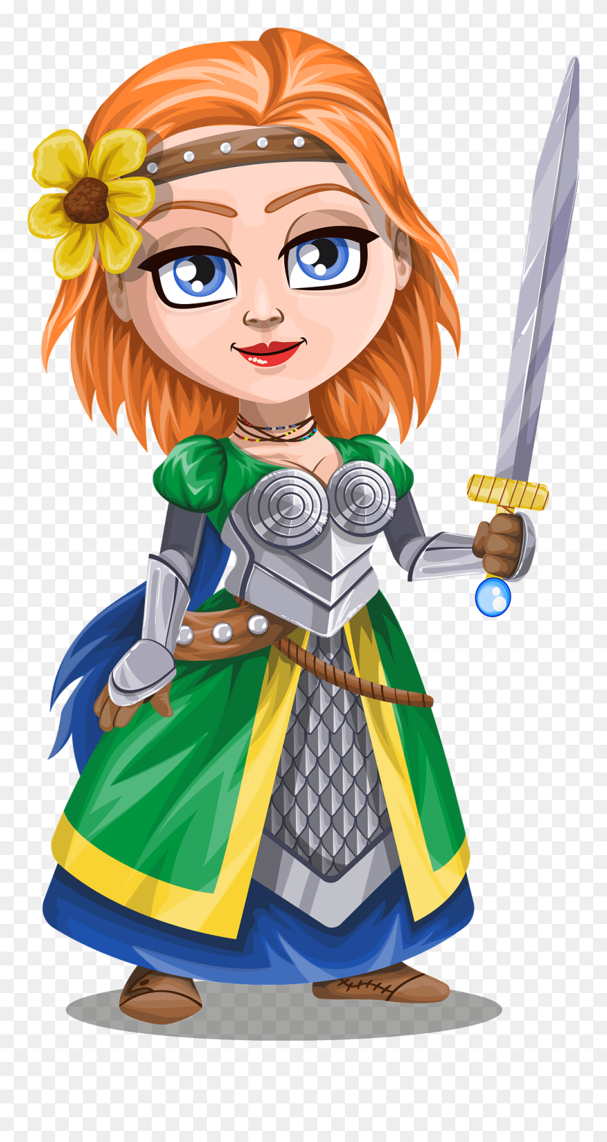 Female Knight Clipart - Png Download