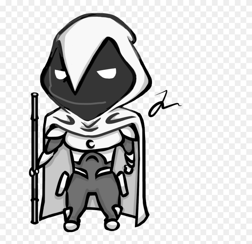 Moon Chibi Transparent - Chibi Moon Knight Clipart