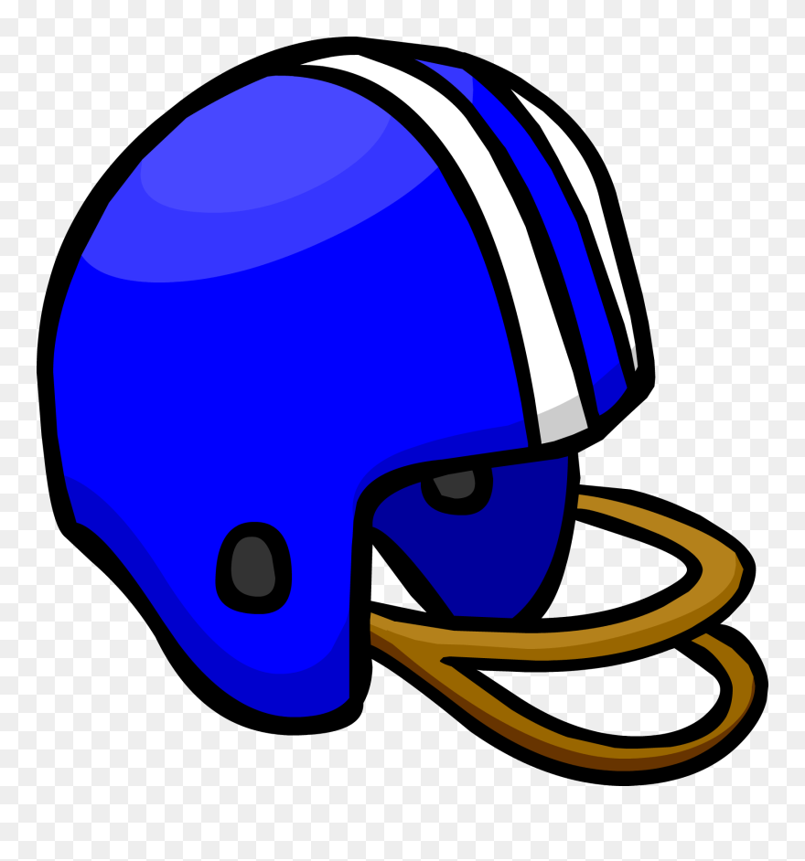Blue Football Helmet - Helmet Blue Club Penguin Clipart