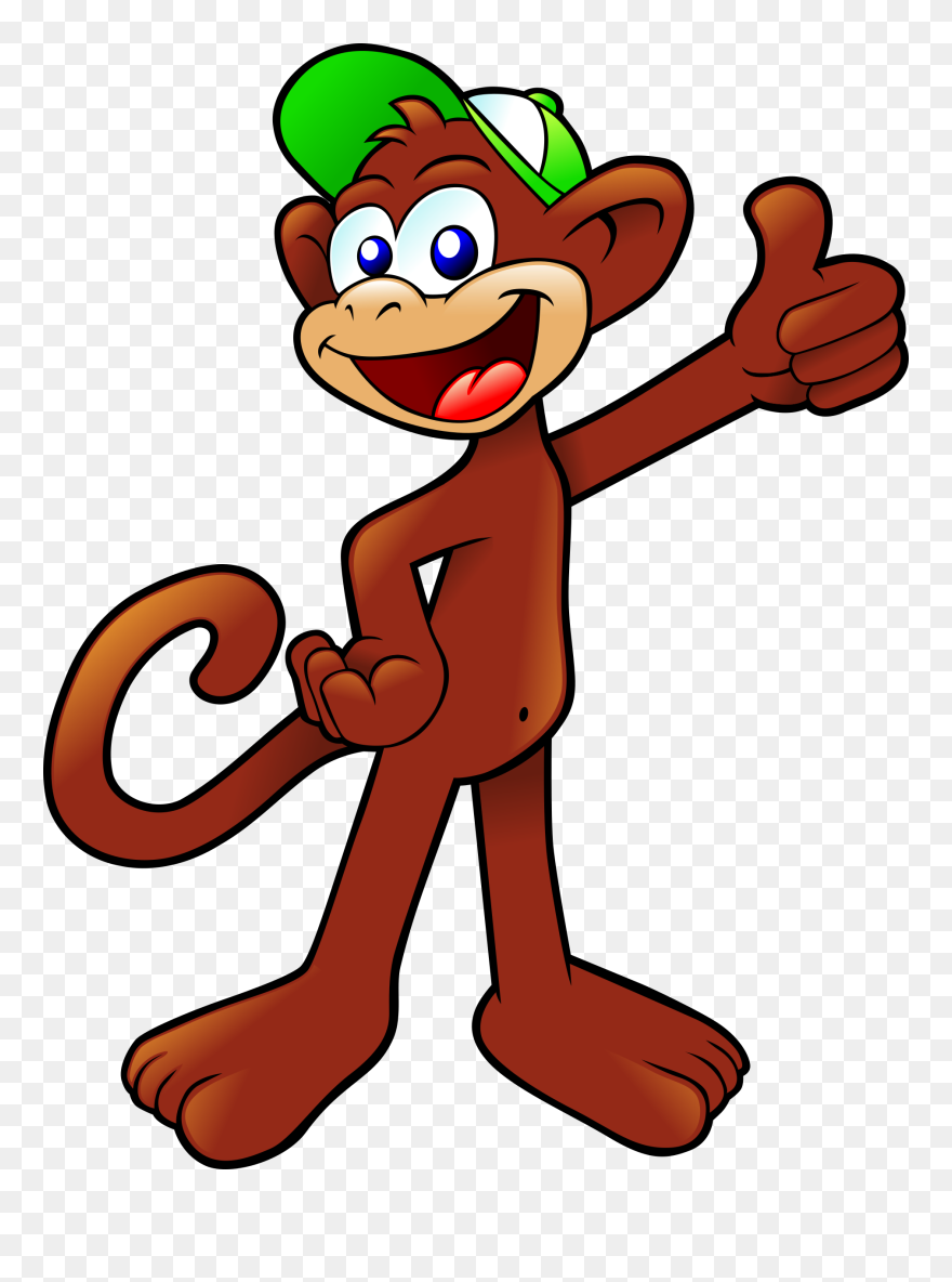 Monkey Wearing A Cap - Monkey With A Cap Clipart