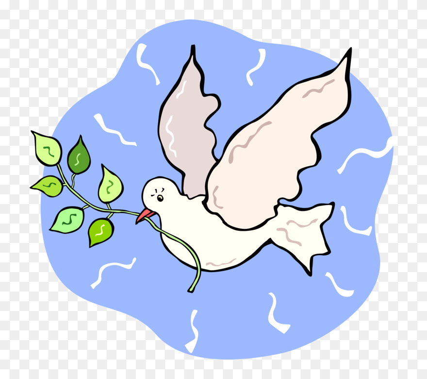 Transparent Peace Dove Clipart - Clipart Free Dove With Olive Branch - Png Download