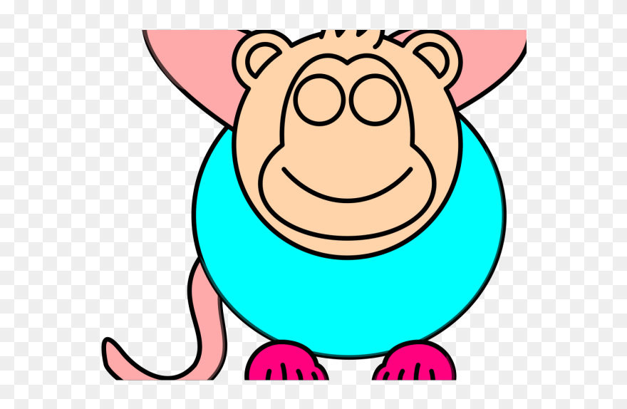 Happy Monkey Png Images - Animals Black And White Clipart Face Transparent Png
