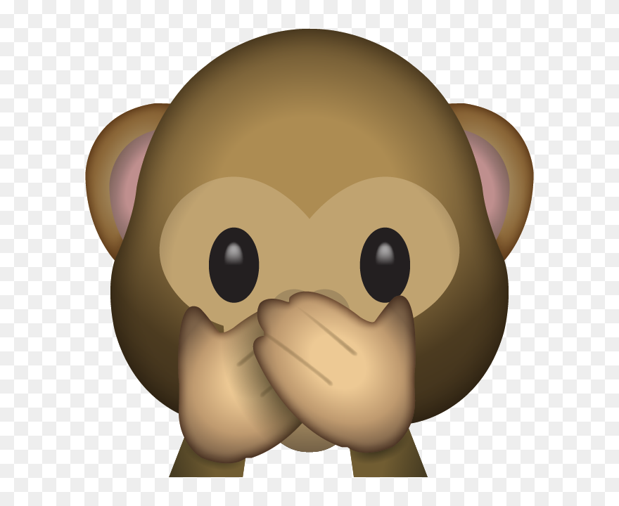 Monkey Emoji Clipart Jpg Black And White Library Download - Emoji Monkey - Png Download