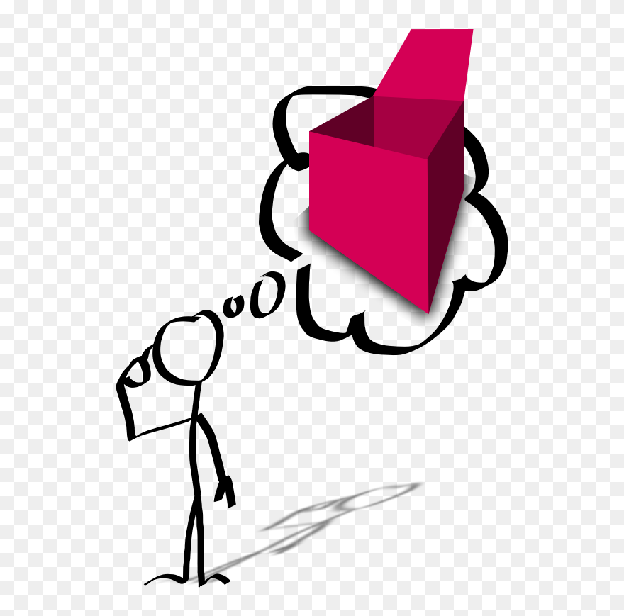 Thought Stick Figure Person Clip Art - Thinking Clip Art - Png Download