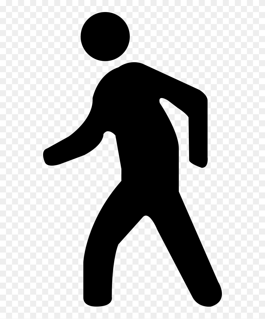Stick Figure Walking Silhouette Clip Art - Clip Art Stick Figure Walking - Png Download