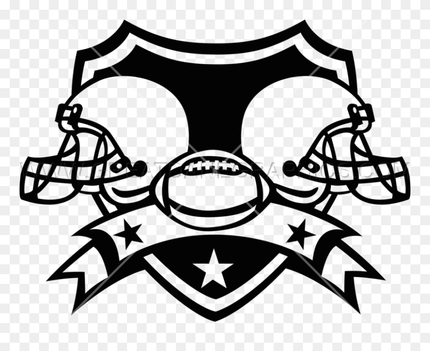 Transparent Football Helmet Clipart Black And White - Football Helmets Crest Clipart - Png Download