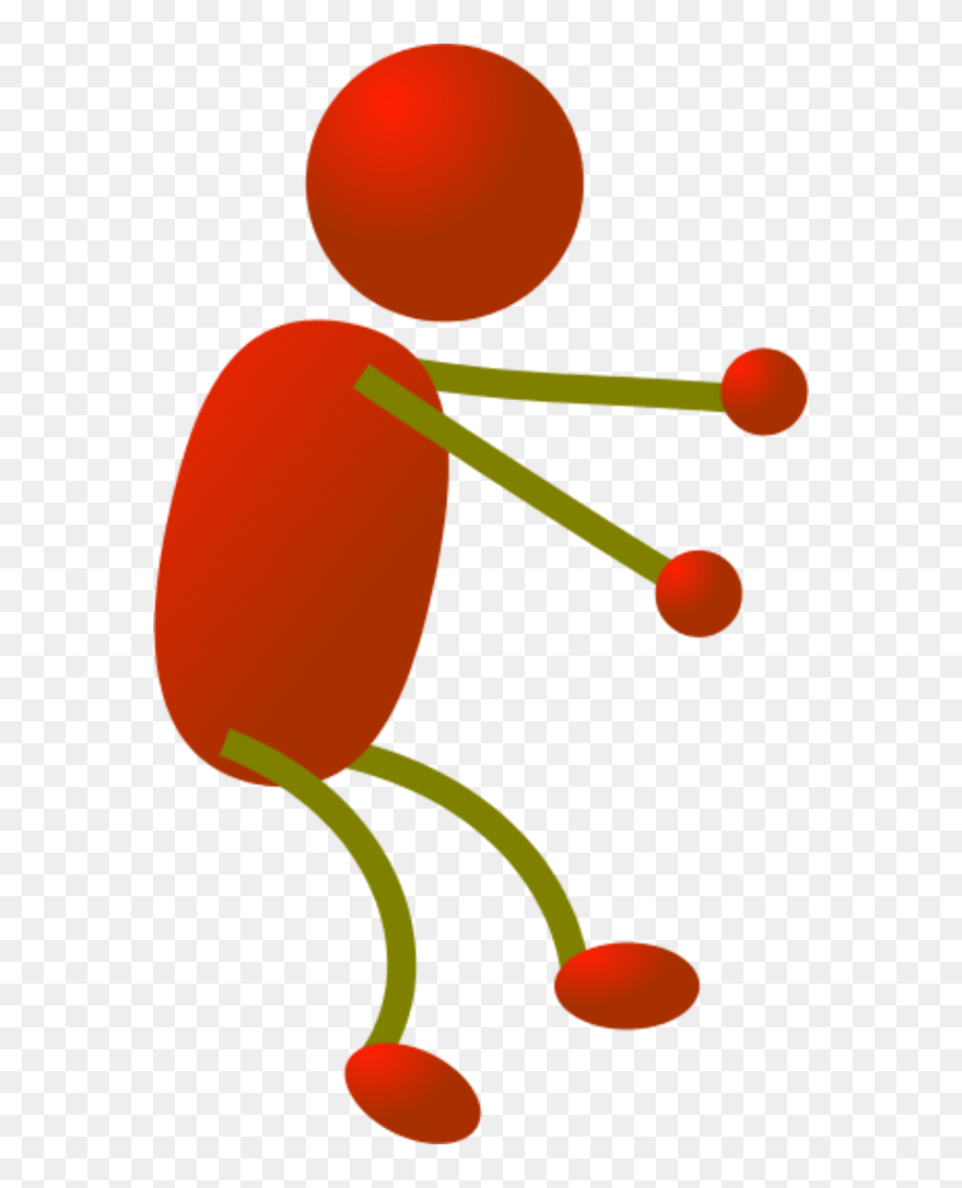 Stick Figure Riding - Red Stick Figure Clipart
