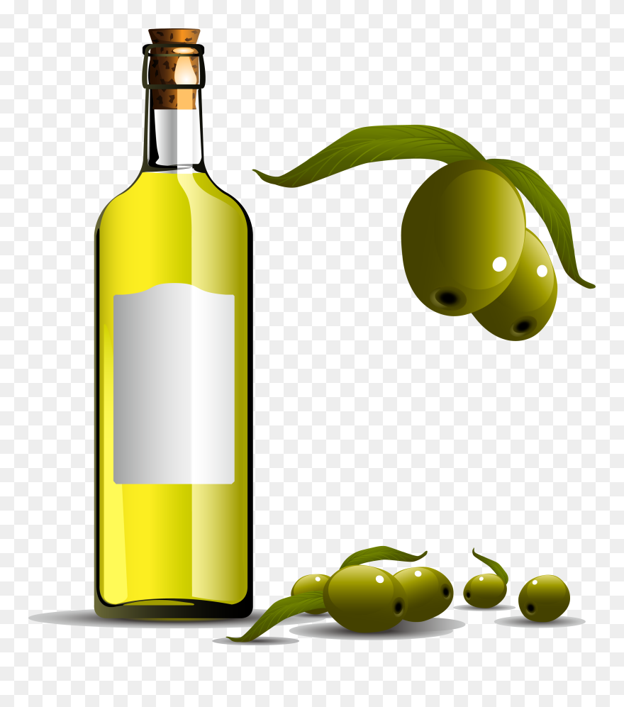 Download Olive Oil Clipart Cooking Oil Bottle - Olive Vector Free - Png Download
