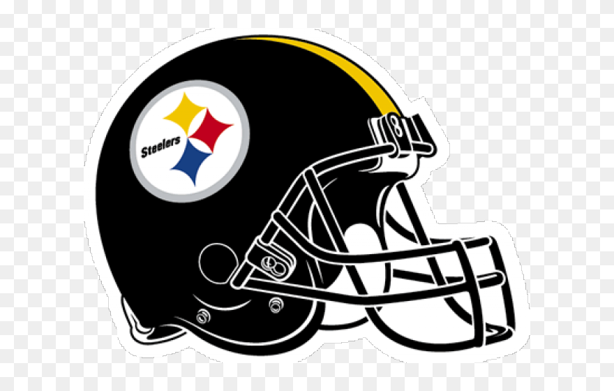 Football Helmet Clipart Vector Clip Art Black And White - Pittsburgh Steelers Logo Helmet - Png Download