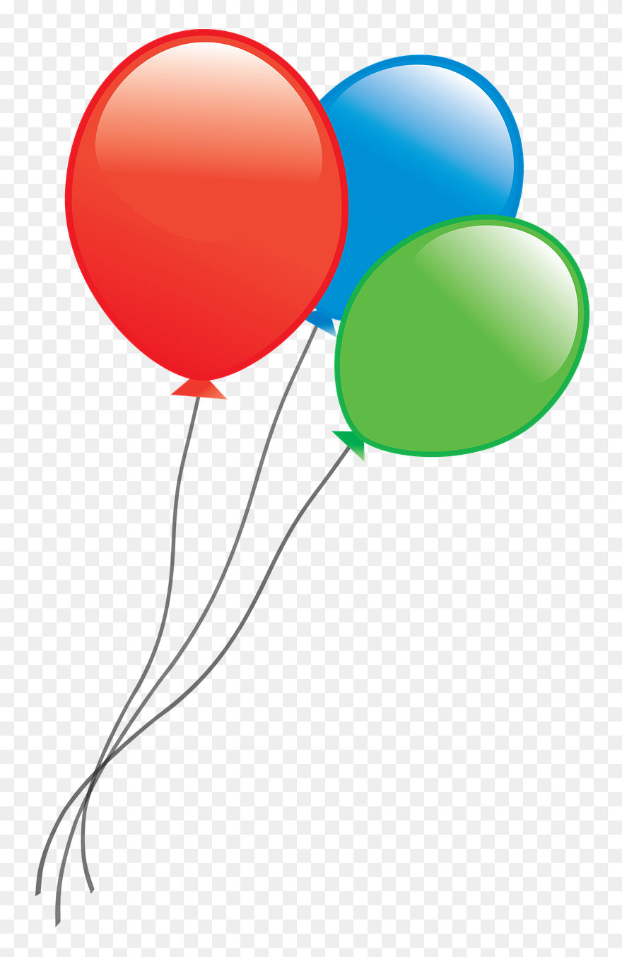 3 Balloons On A String Clipart