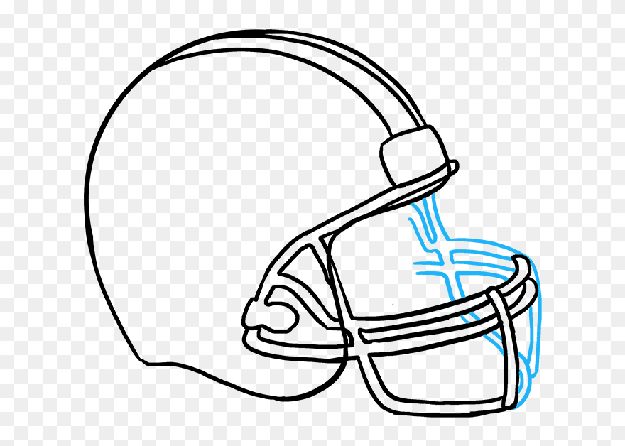 How To Draw A Football Helmet - Draw A Helmet Football But Easy Clipart