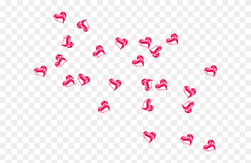 Hd - Transparent Confetti Hearts Png Clipart