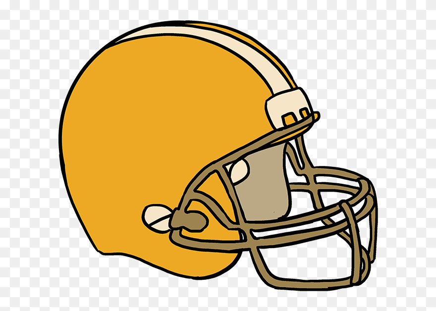 How To Draw Football Helmet - American Football Helmet Drawing Simple Clipart