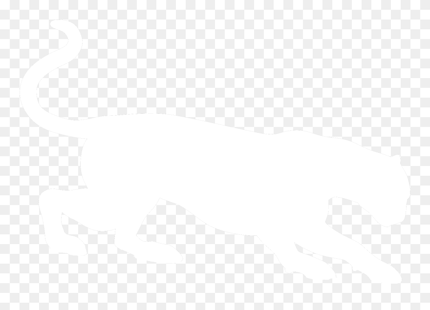 Transparent Cougars Clipart - Cougar Silhouette White - Png Download