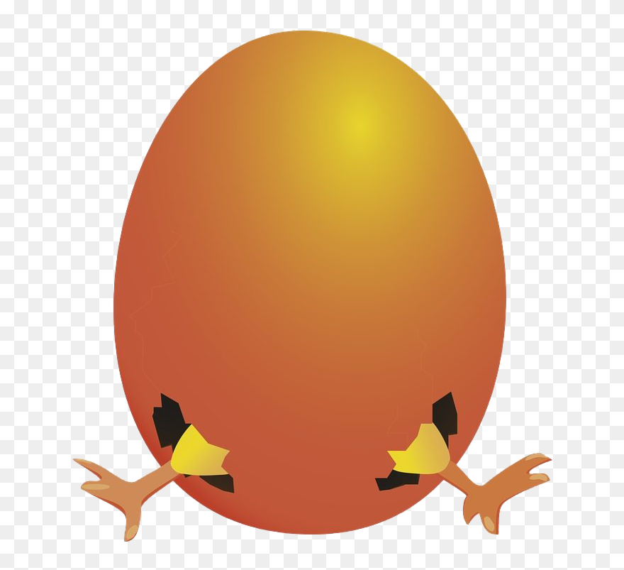 Orange Easter Egg Transparent Png - Hatching Egg Clipart