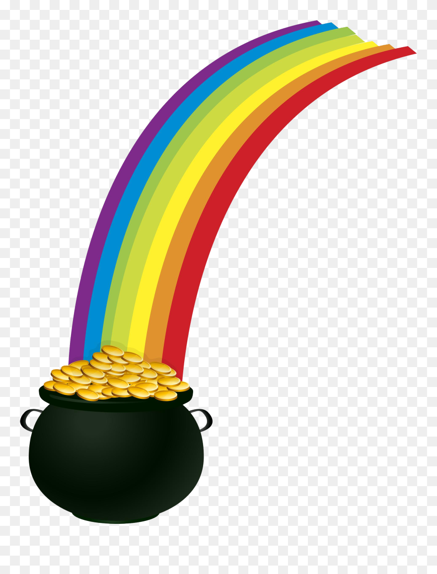 Pot Of Gold Rainbow Clipart , Png Download - Rainbow Pot Of Gold Clipart Transparent Png