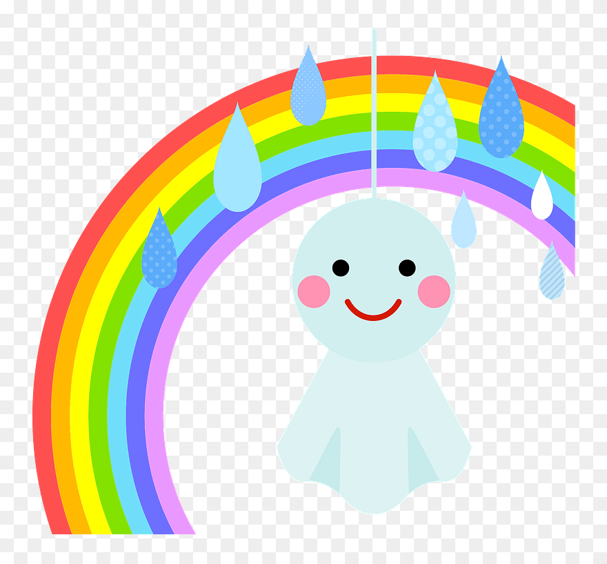 Rainbow Teru Teru Bozu Doll Clipart - てるてる 坊主 イラスト 無料 - Png Download