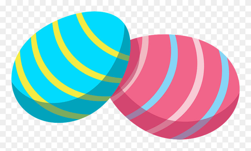 Easter Eggs Clipart - Graphic Design - Png Download