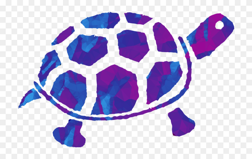 Sea Background Blue Purple - Tortoise Silhouette Clipart