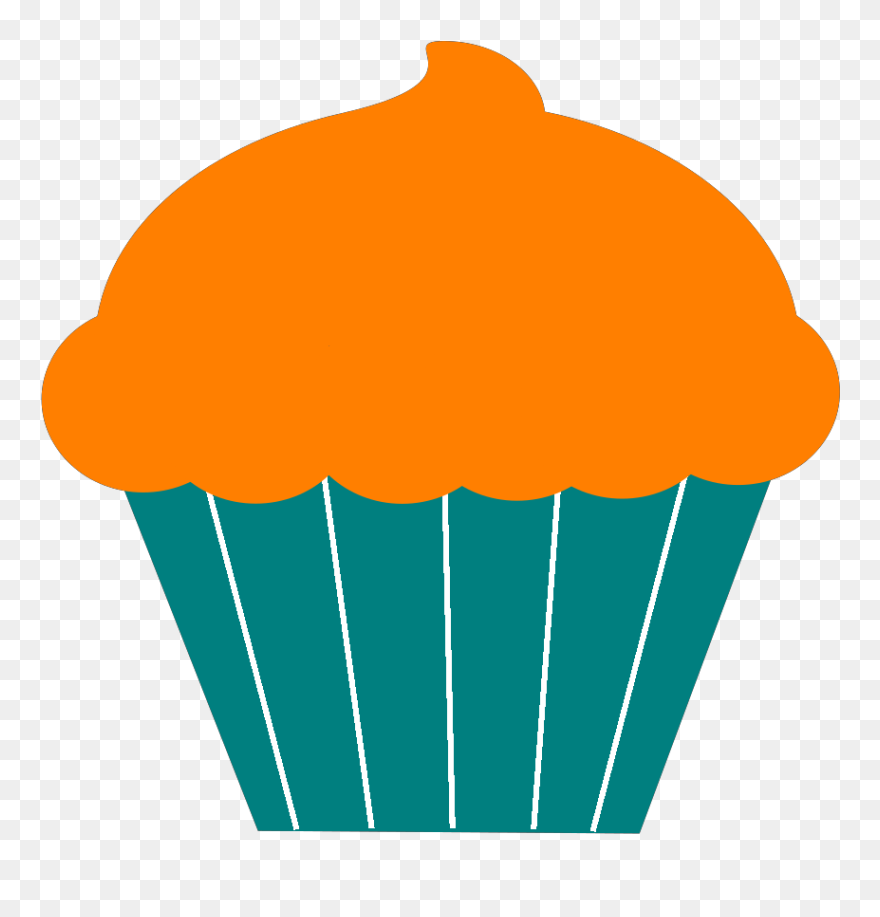 Cupcake Clip Art , Png Download - Orange Cupcake Clipart Transparent Png