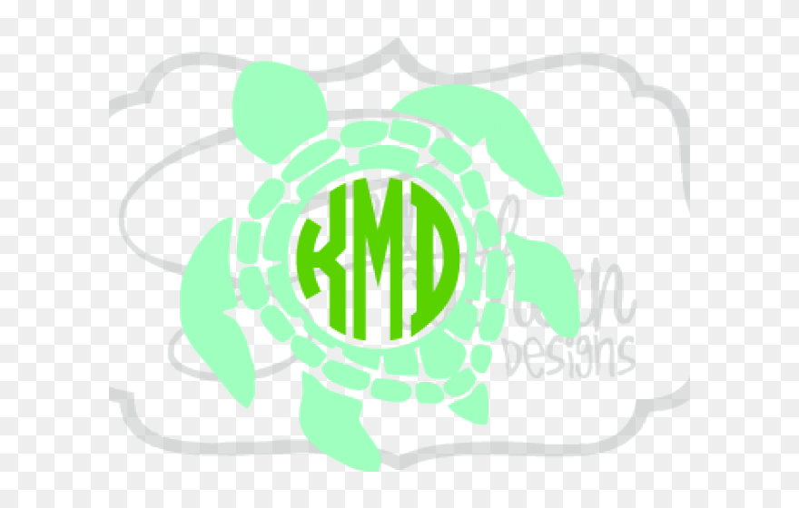 Sea Turtle Clipart Monogram - Sea Turtle - Png Download