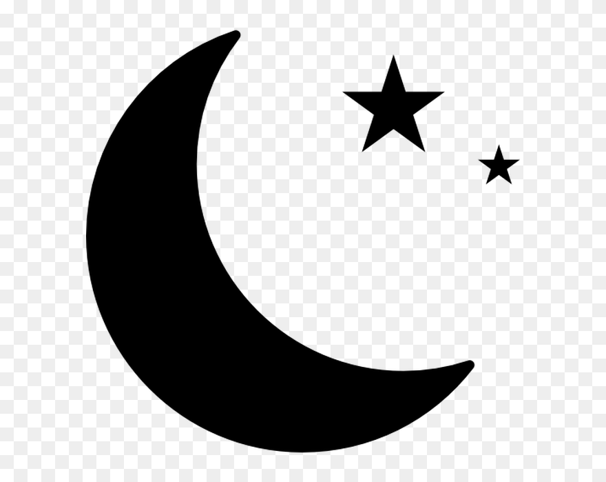 Crescent Portable Network Graphics Moon Image Computer - Crescent Moon Stars Transparent Clipart