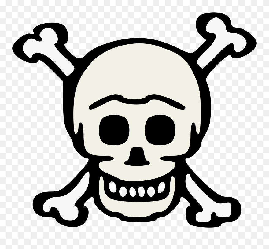 Skeleton Head Clipart Transparent - Gambar One Piece Hitam Putih Hd - Png Download