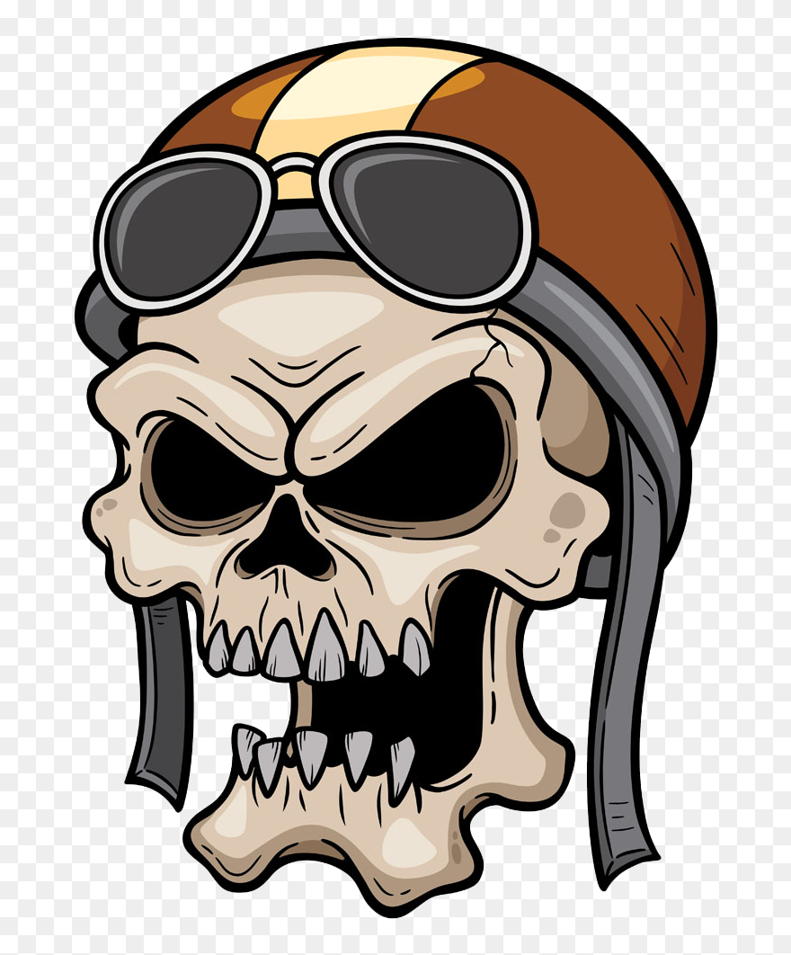 Head Cranial Skeleton Skull With Hat Clipart - Harley Davidson Vector Png Transparent Png