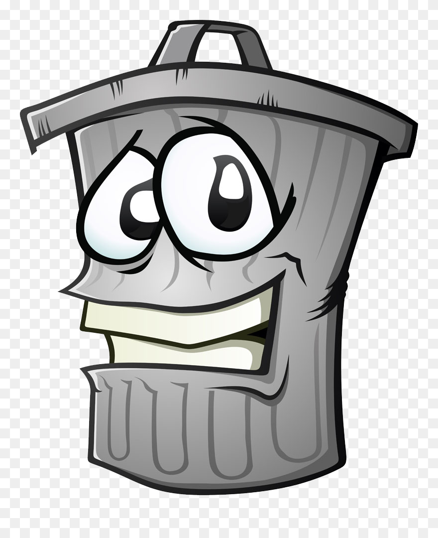 Trashcan Drawing Creative - Cartoon Trash Can Clipart