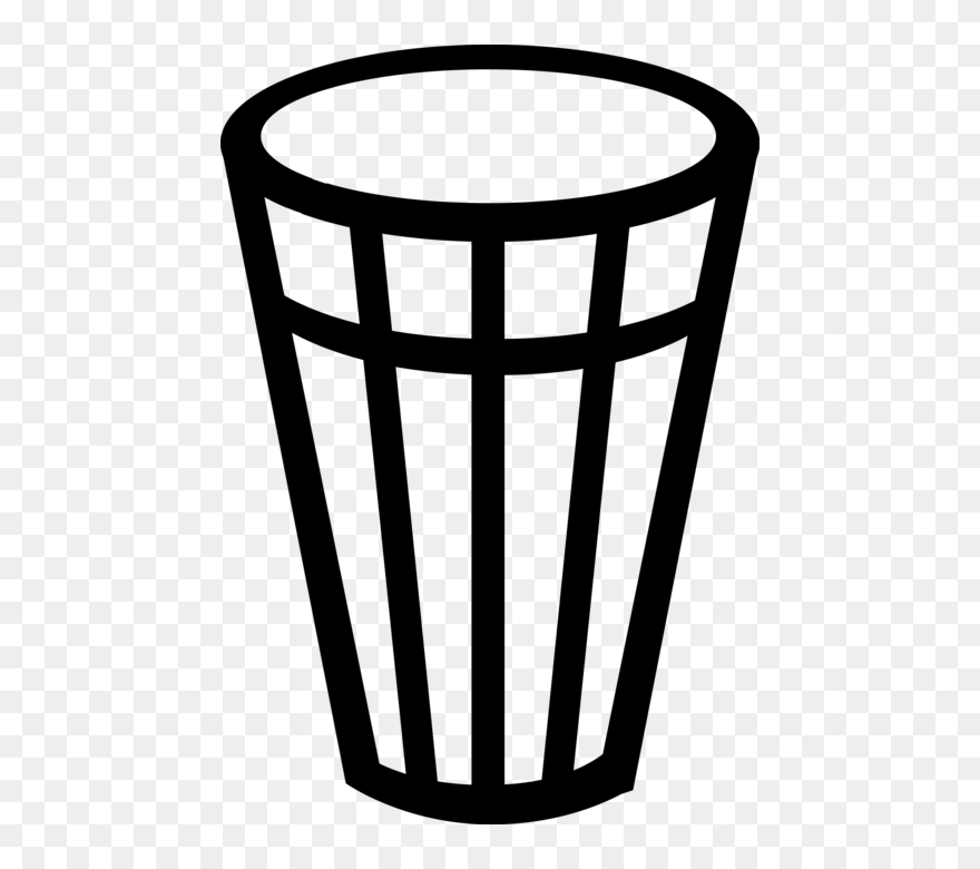 Vector Illustration Of Waste Basket, Dustbin, Garbage Clipart