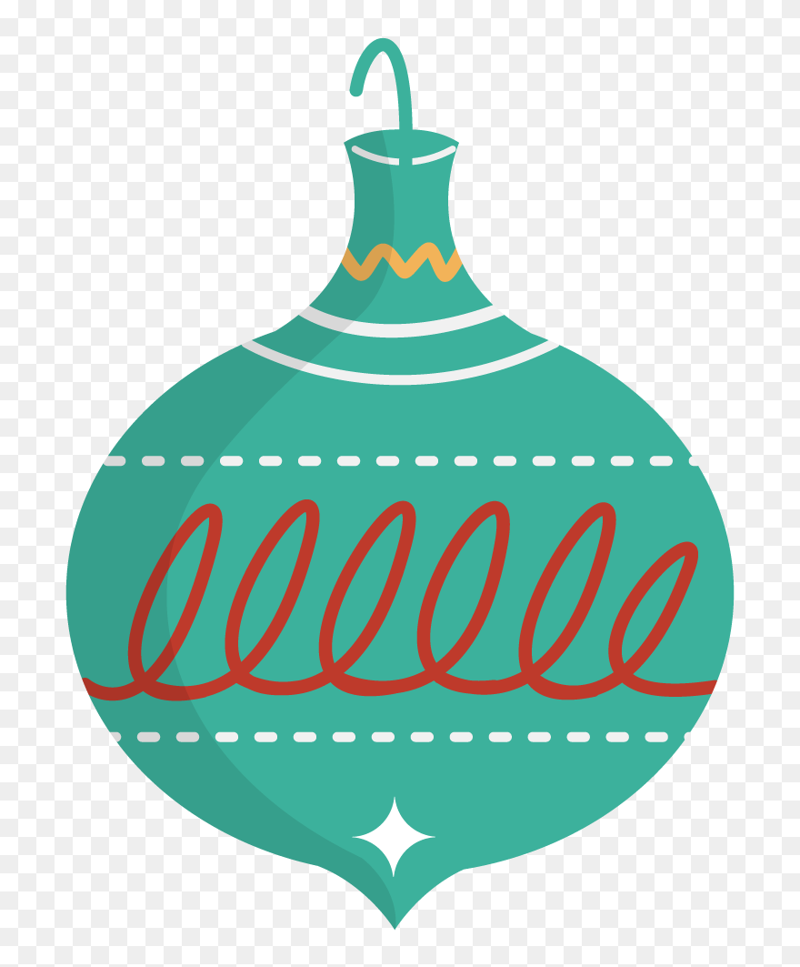Holidays Clipart Balls - Retro Christmas Ornament Clip Art - Png Download
