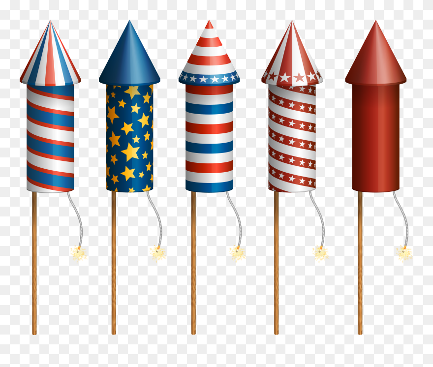 Firecrackers Transparent Images - Firework Rockets Transparent Background Clipart