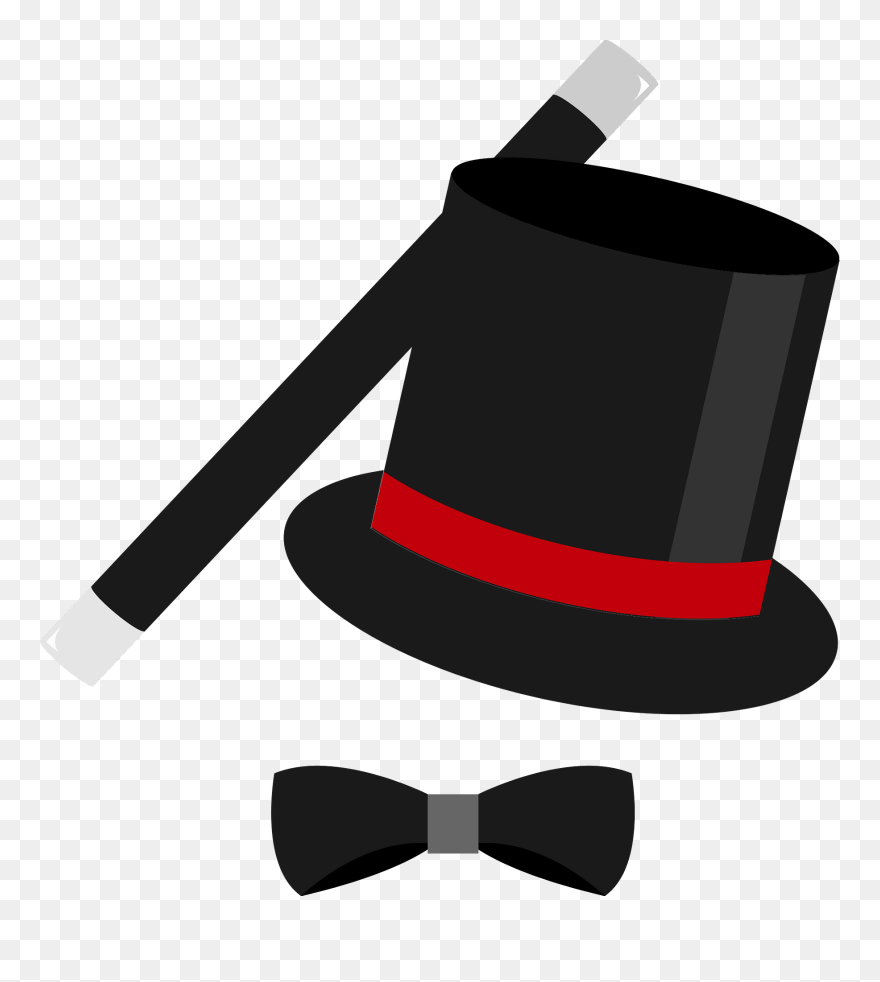 Magic Top Hat Clipart - フリー イラスト シルク ハット - Png Download