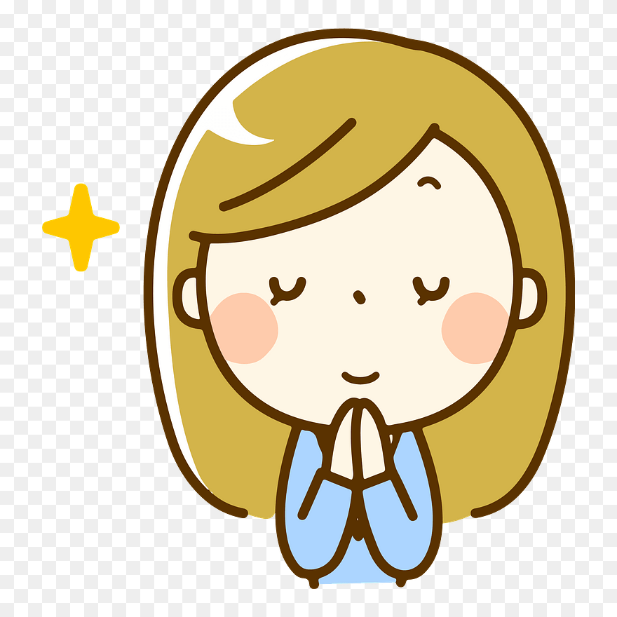 Woman Pray Wish Clipart - Gratitude Clipart - Png Download