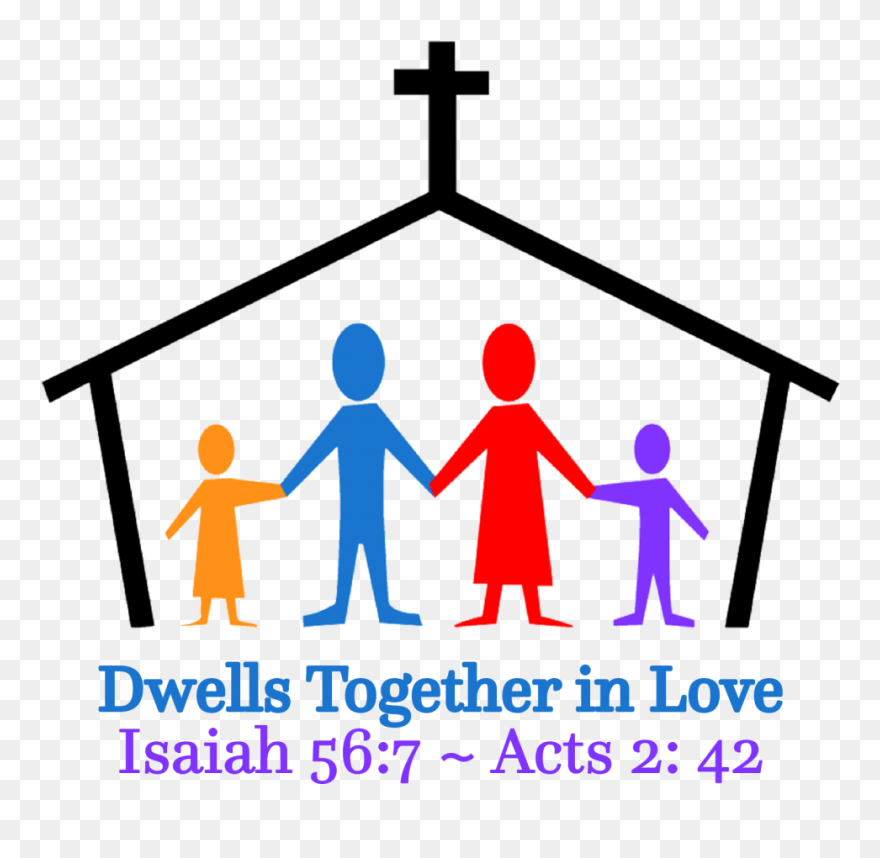 House Of Dwells Together - Church Family Png Clipart