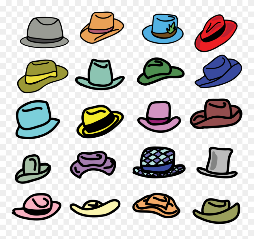 Artwork,headgear,line - Hats Clipart - Png Download
