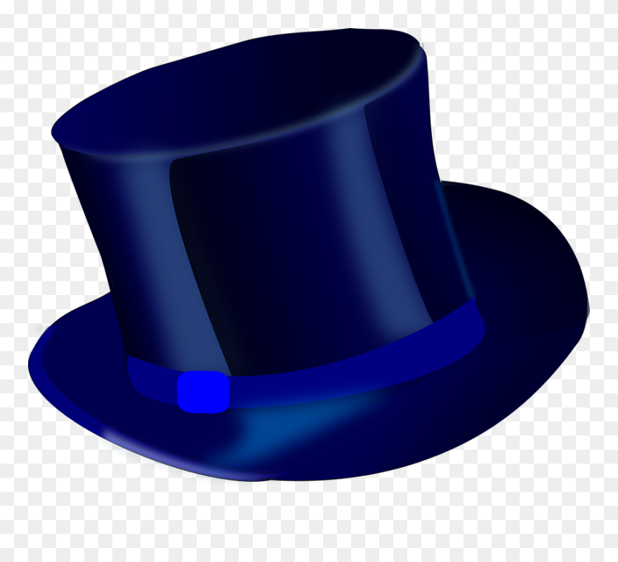 Top Hat Clipart Blue - Top Hat - Png Download