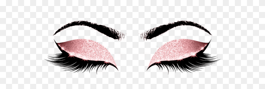 Princess Pink Makeup Artist Lashes Beauty Studio Appointment - Eyelash Logo Clipart