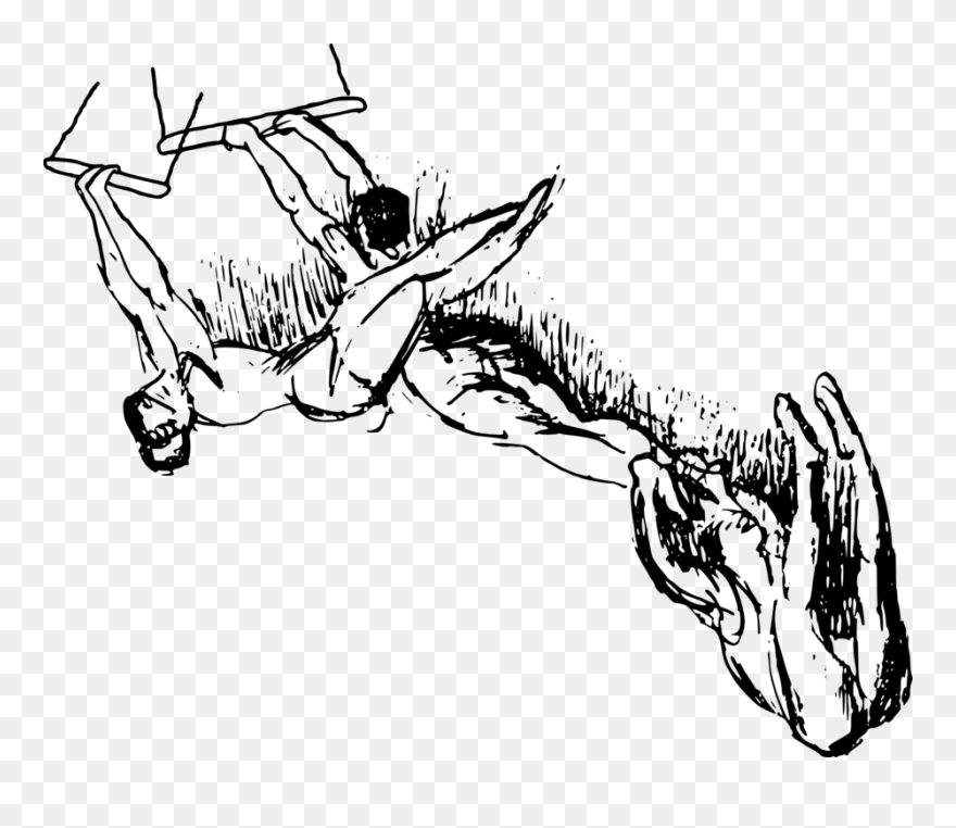 Art,monochrome Photography,monochrome - Circus Trapeze Artist Vector Clipart