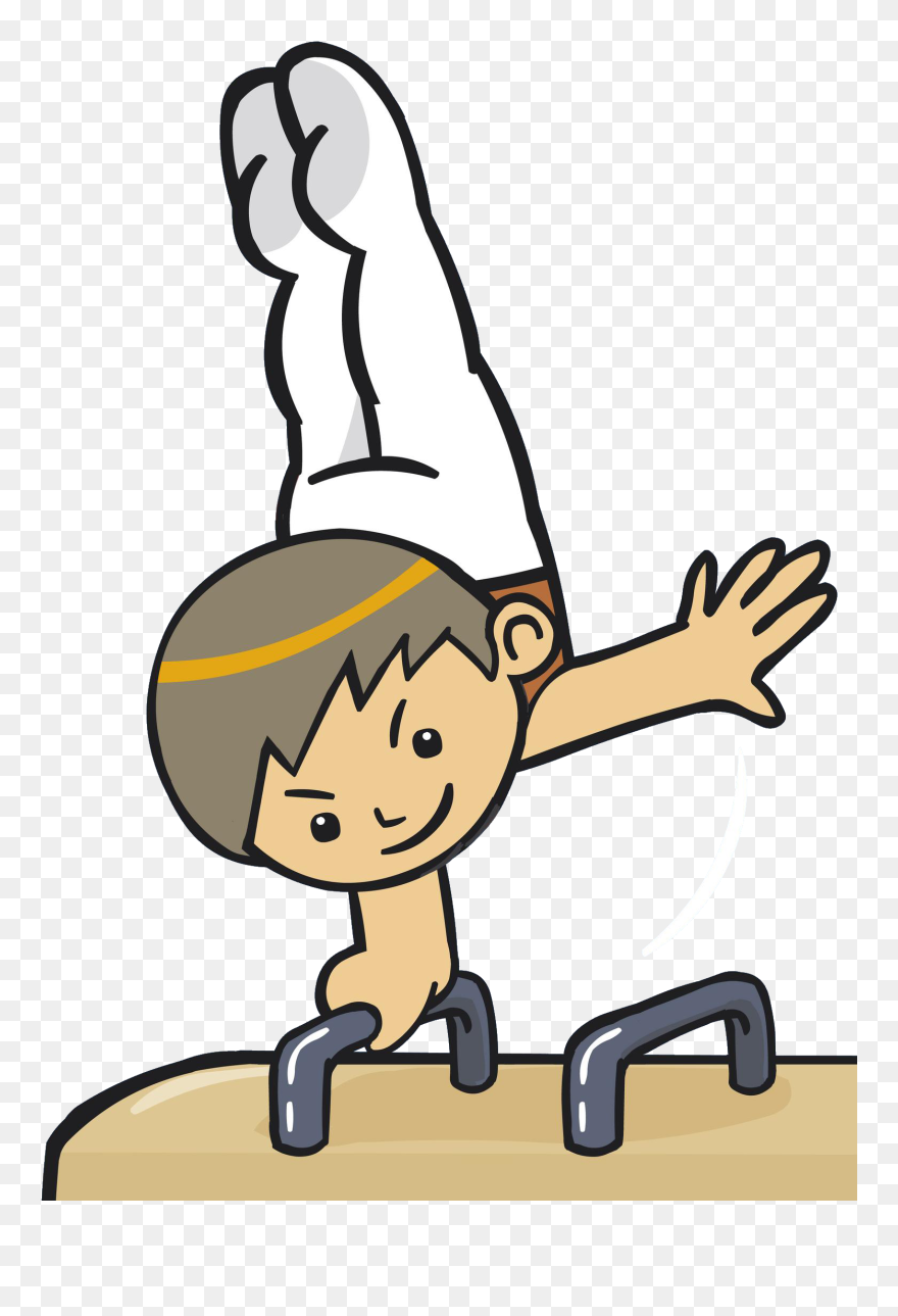Clip Bar Uneven Bars - Ginastica Cartoon - Png Download